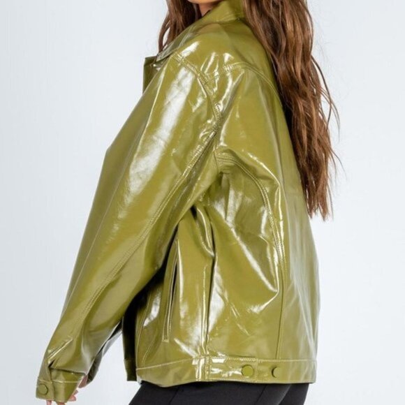 #13❤️ Brand new Princess Polly Starboy Jacket in Olive - Picture 2 of 3